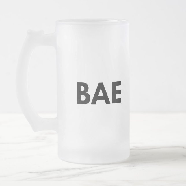 Caneca De Cerveja Vidro Jateado bae (Esquerda)