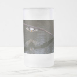 Caneca De Cerveja Vidro Jateado Bald Eagle em Voo