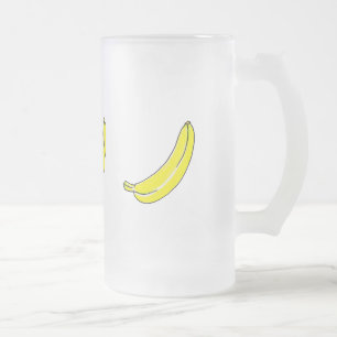 Caneca De Cerveja Vidro Jateado Banana