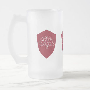 Caneca De Cerveja Vidro Jateado Bandeira Alban - Fosco Glass Mug