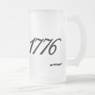 Caneca De Cerveja Vidro Jateado Bandeira Americana - 1776