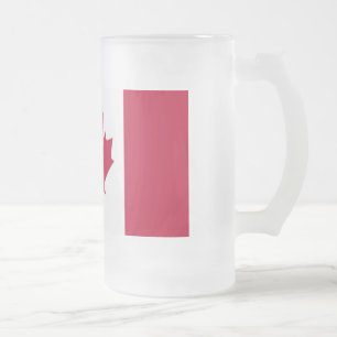 Caneca De Cerveja Vidro Jateado Bandeira canadense