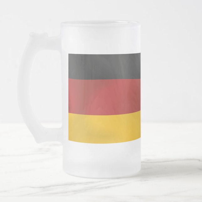 Caneca De Cerveja Vidro Jateado Bandeira de Alemanha Bundesflagge da alemanha (Esquerda)