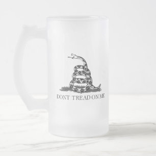 Caneca De Cerveja Vidro Jateado Bandeira de Gadsden Não Pise em Mim Libertário Ama