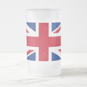 Caneca De Cerveja Vidro Jateado Bandeira de Grâ Bretanha