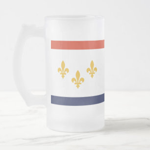 Caneca De Cerveja Vidro Jateado Bandeira de Nova Orleans, Louisiana Wham-O Frisbee