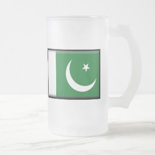 Caneca De Cerveja Vidro Jateado Bandeira de Paquistão