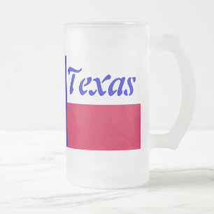 Caneca De Cerveja Vidro Jateado Bandeira de Texas