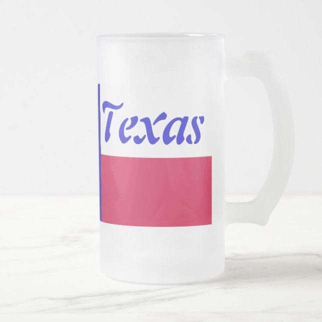 Caneca De Cerveja Vidro Jateado Bandeira de Texas (Direita)