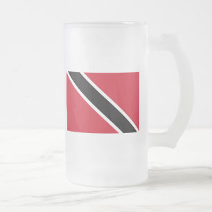 Caneca De Cerveja Vidro Jateado bandeira de Trinidad e Tobago
