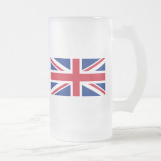 Caneca De Cerveja Vidro Jateado Bandeira de Union Jack do baixo custo do vidro de