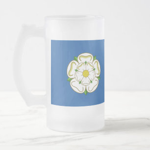 Caneca De Cerveja Vidro Jateado Bandeira de Yorkshire
