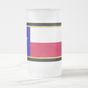 Caneca De Cerveja Vidro Jateado Bandeira do Texas