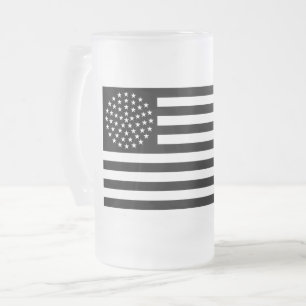 Caneca De Cerveja Vidro Jateado Bandeira dos EUA com 51 estrelas