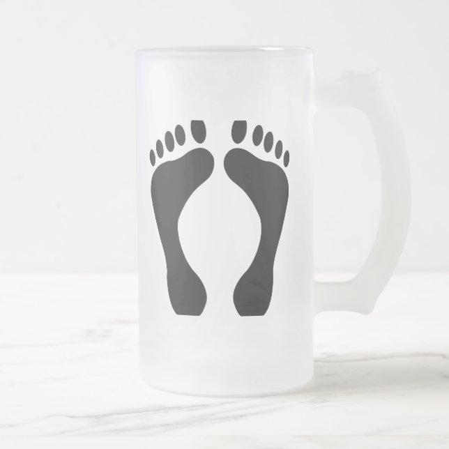 Caneca De Cerveja Vidro Jateado Barefoot (Direita)