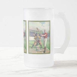 Caneca De Cerveja Vidro Jateado Basebol 1895 do vintage