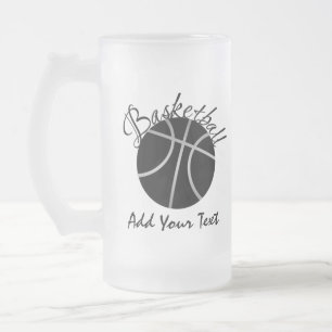 Caneca De Cerveja Vidro Jateado Basquete