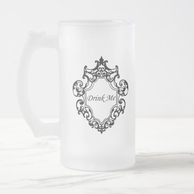 Caneca De Cerveja Vidro Jateado Beba-Me! (Esquerda)