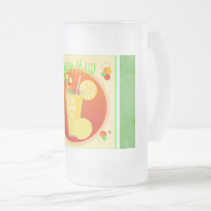 Caneca De Cerveja Vidro Jateado Bebida de suco frio Fosco