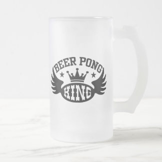 Caneca De Cerveja Vidro Jateado Beer Pong King
