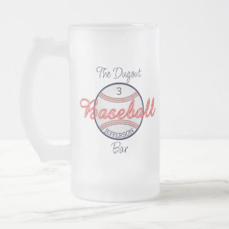 Caneca De Cerveja Vidro Jateado Beisebol De Vidro De Fosco Esportivo