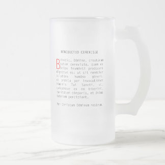 Caneca De Cerveja Vidro Jateado Bênção da cerveja