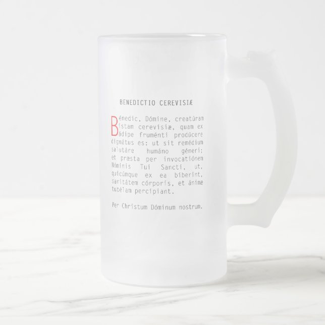 Caneca De Cerveja Vidro Jateado Bênção da cerveja (Direita)