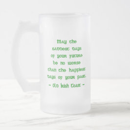 Caneca De Cerveja Vidro Jateado Bênção Irlandesa Podem os Dias Mais Tristes do Fut