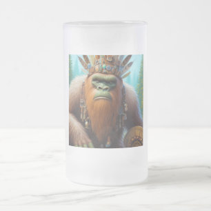 Caneca De Cerveja Vidro Jateado Bigfoot Eco Warrior