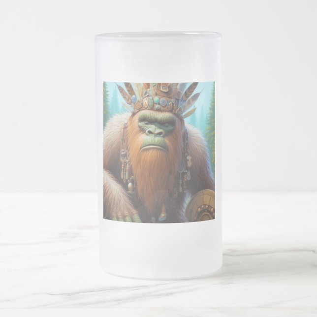 Caneca De Cerveja Vidro Jateado Bigfoot Eco Warrior (Centro)