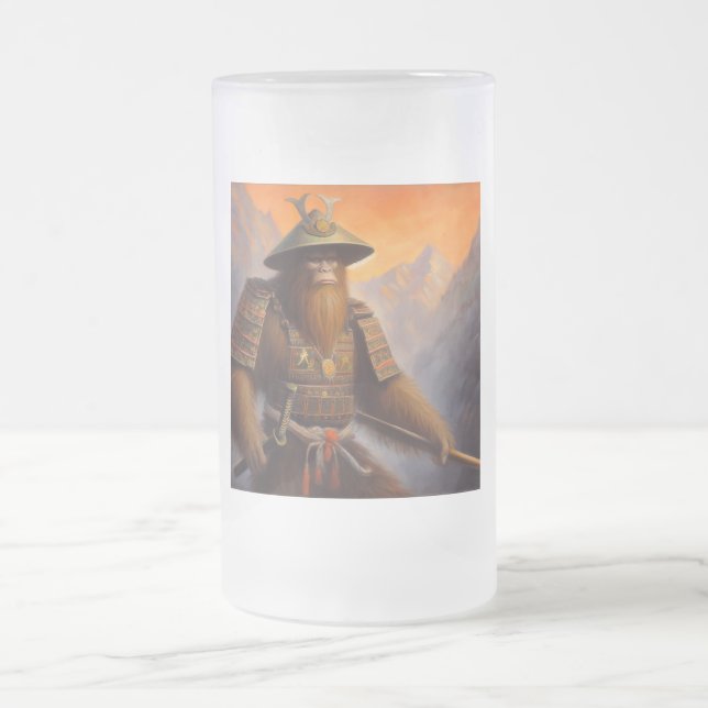 Caneca De Cerveja Vidro Jateado Bigfoot Samurai (Centro)