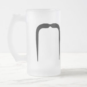 Caneca De Cerveja Vidro Jateado Bigode do Manchu de Fu