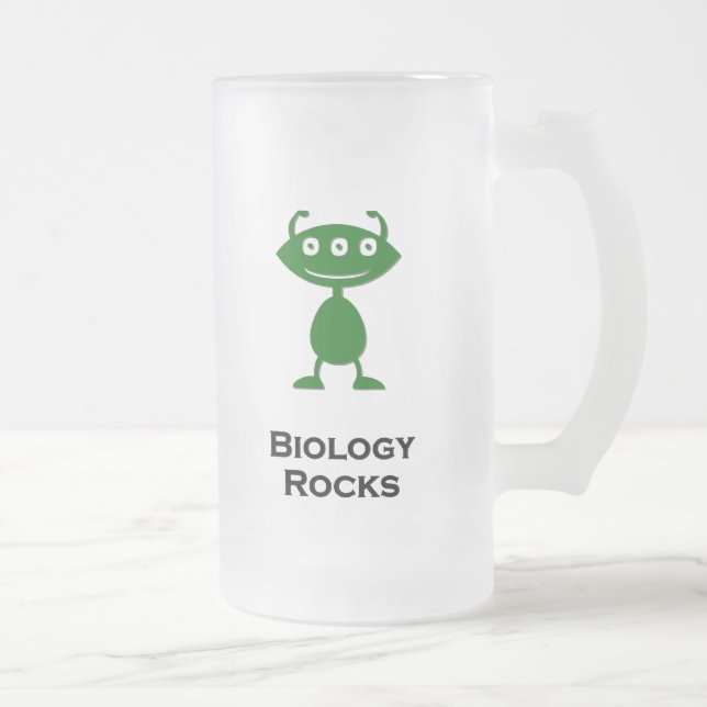 Caneca De Cerveja Vidro Jateado Biologia de Olhos Triplos Roda Verde (Direita)
