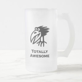 Caneca De Cerveja Vidro Jateado Bird Totalmente Incrível