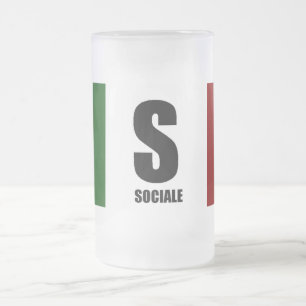 CANECA DE CERVEJA VIDRO JATEADO BIRRA SOCIALE