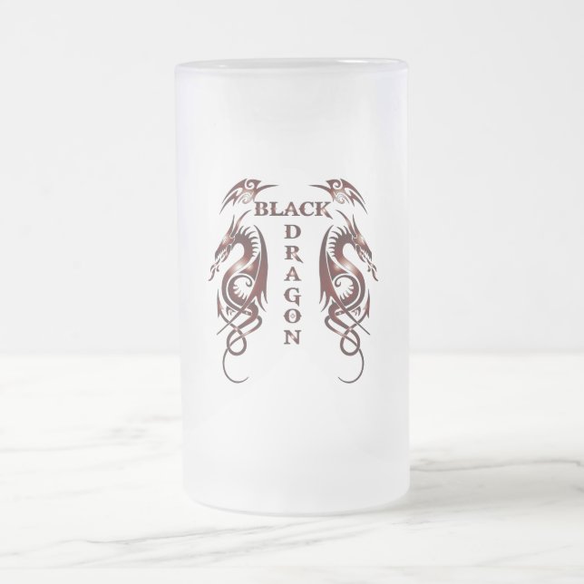Caneca De Cerveja Vidro Jateado Black Dragon Beer Glass (Centro)