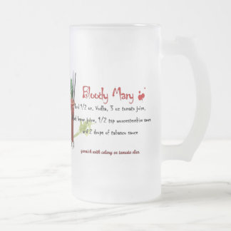 Caneca De Cerveja Vidro Jateado Bloody Mary