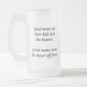Caneca De Cerveja Vidro Jateado Boas Mães Grandes Mães 