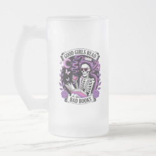 Caneca De Cerveja Vidro Jateado Boas Meninas Lem Livros Ruins