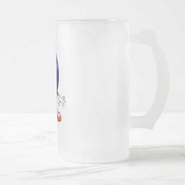 Caneca De Cerveja Vidro Jateado Boliche (Direita)