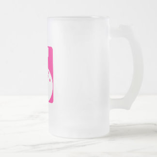 Caneca De Cerveja Vidro Jateado Boliche cor-de-rosa