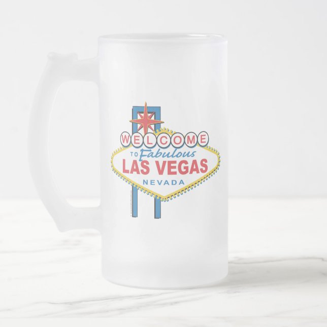 Caneca De Cerveja Vidro Jateado Bom-à-Las-Vegas (Esquerda)