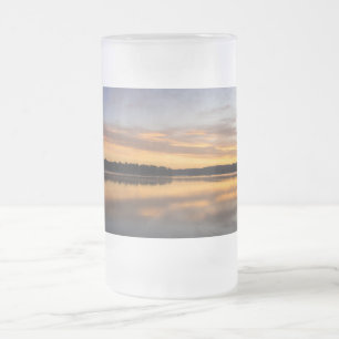 Caneca De Cerveja Vidro Jateado Bom Dia Lago Springfield Fosco Mug