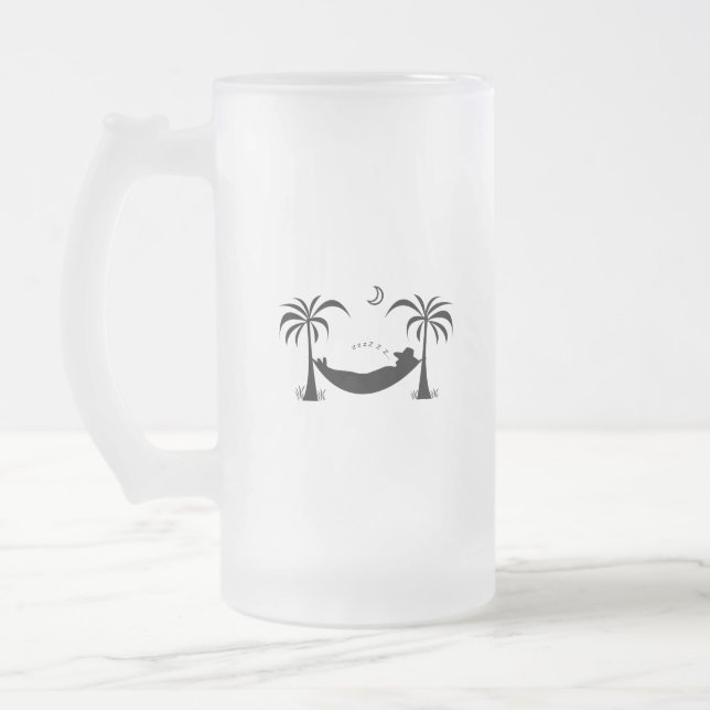 Caneca De Cerveja Vidro Jateado Bombardeamento de Hammock (Esquerda)