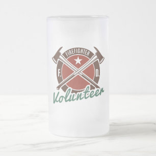 Caneca De Cerveja Vidro Jateado Bombeiro voluntário