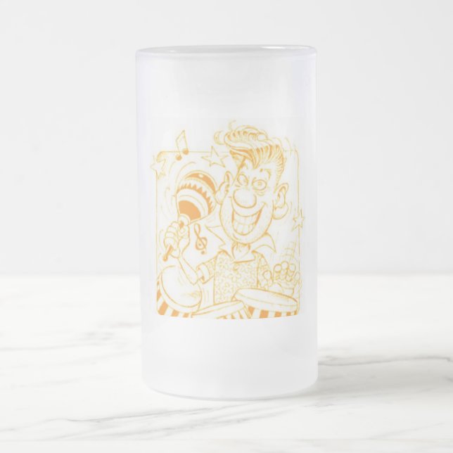 Caneca De Cerveja Vidro Jateado Bongo Mug (Centro)