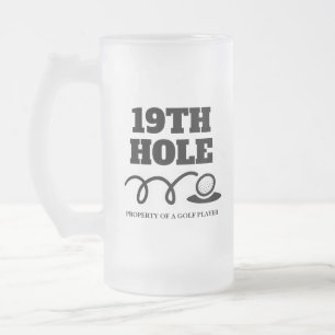Caneca De Cerveja Vidro Jateado Bonito presente para homens na piada de golfe do 1