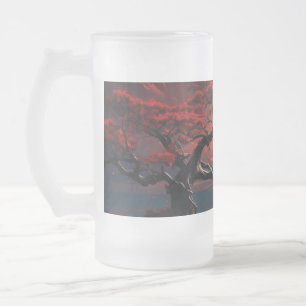 Caneca De Cerveja Vidro Jateado Bonsai Tree