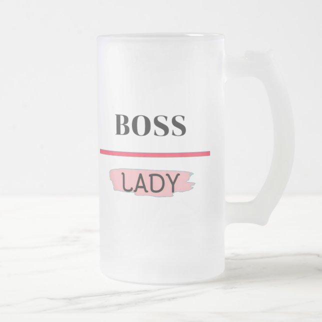 CANECA DE CERVEJA VIDRO JATEADO BOSS LADY (Direita)