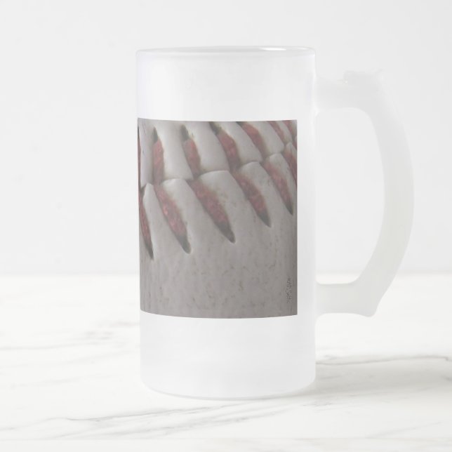 Caneca De Cerveja Vidro Jateado Botões de baseball (Direita)
